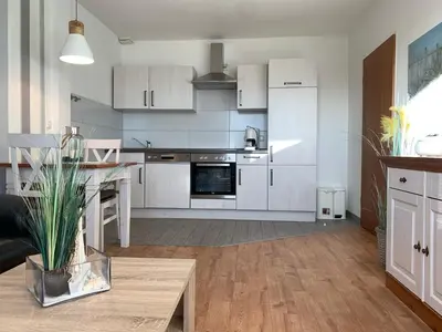 Küche/Küchenzeile in der Unterkunft Kleine Brise Apartment 8