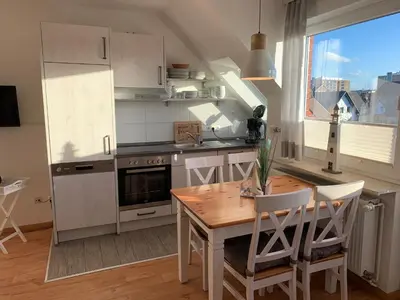 Küche/Küchenzeile in der Unterkunft Kleine Brise Apartment 9