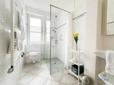 Ein Badezimmer in der Unterkunft Ferienwohnung Seerose