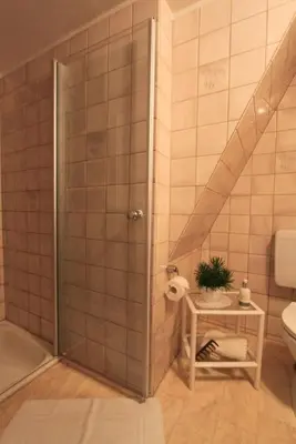 Ein Badezimmer in der Unterkunft Ferienhof Schoof No2