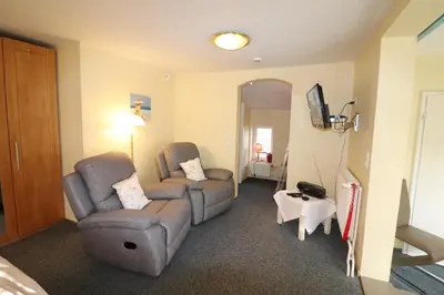 Ein Sitzbereich in der Unterkunft Haus Westerstraße Westerstr 16 Wohnung 1