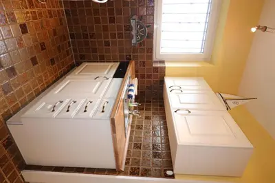 Küche/Küchenzeile in der Unterkunft Haus Övern Diek Wohnung 1