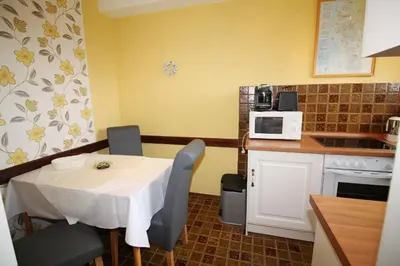 Küche/Küchenzeile in der Unterkunft Haus Övern Diek Wohnung 3
