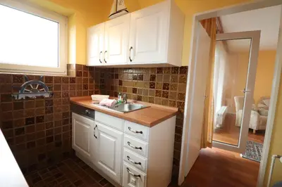 Ein Badezimmer in der Unterkunft Haus Övern Diek Wohnung 3