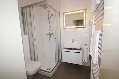 Ein Badezimmer in der Unterkunft Haus Övern Diek Wohnung 3