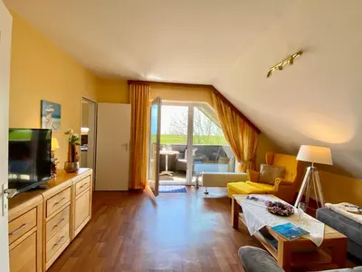 TV/Unterhaltungsangebot in der Unterkunft Haus Övern Diek Wohnung 5