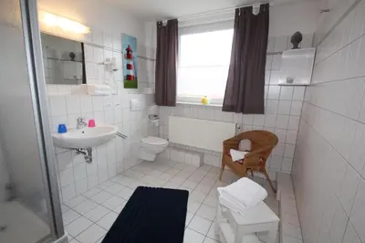 Ein Badezimmer in der Unterkunft Haus am Kurpark Wohnung 26