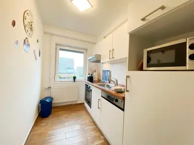 Küche/Küchenzeile in der Unterkunft Haus am Kurpark Wohnung 11