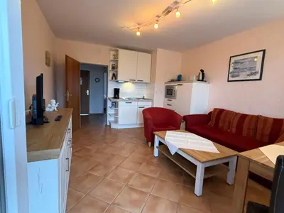 Küche/Küchenzeile in der Unterkunft Haus am Kurpark Wohnung 12