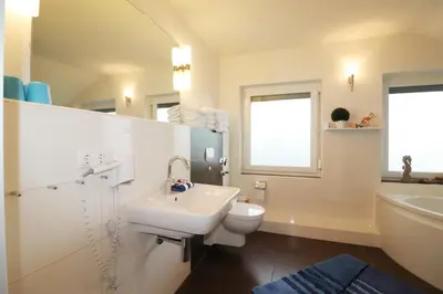 Ein Badezimmer in der Unterkunft Haus am Kurpark Wohnung 21