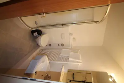 Ein Badezimmer in der Unterkunft Haus am Kurpark Wohnung 23