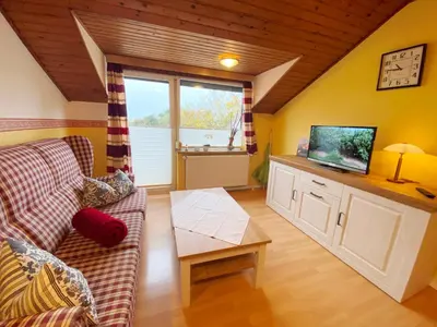 TV/Unterhaltungsangebot in der Unterkunft Haus am Kurpark Wohnung 25
