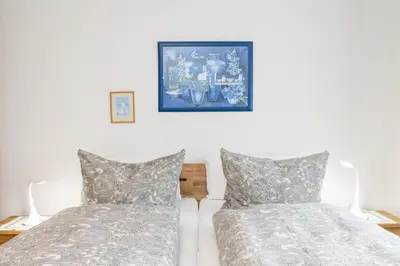 Ein Bett oder Betten in einem Zimmer der Unterkunft Ferienwohnung Nagel Elke1