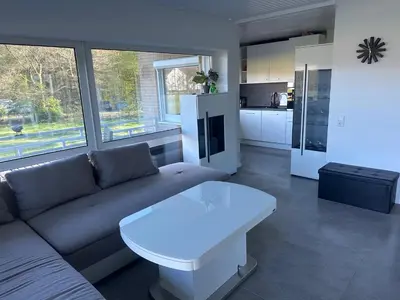 Küche/Küchenzeile in der Unterkunft Apartmenthaus Frauenpreiss Whg 114