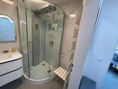 Ein Badezimmer in der Unterkunft Apartmenthaus Frauenpreiss Whg 114