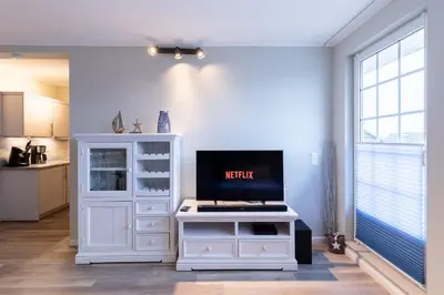 TV/Unterhaltungsangebot in der Unterkunft Fischerhus, Zum weißen Kliff