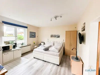 TV/Unterhaltungsangebot in der Unterkunft Ferienhaus Bungalow nahe Kurpark Döse
