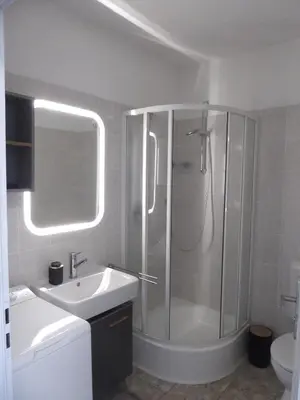 Ein Badezimmer in der Unterkunft Ferienhaus Strandperle