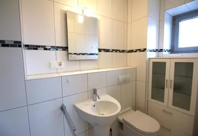 Ein Badezimmer in der Unterkunft Residenz am Yachthafen - Apartment mit Panoramablick