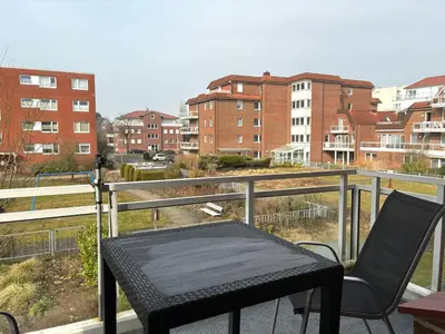 Ein Balkon oder eine Terrasse in der Unterkunft Residenz Kormoran 1 1