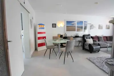 Ein Sitzbereich in der Unterkunft Residenz Thalassa