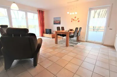 Ein Sitzbereich in der Unterkunft Residenz Villa am Strand