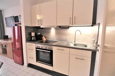 Küche/Küchenzeile in der Unterkunft Residenz Knechtsand 2
