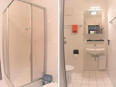 Ein Badezimmer in der Unterkunft Residenz Knechtsand 2