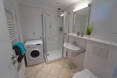 Ein Badezimmer in der Unterkunft Residenz Nordfeldstraße - direkt am Deich