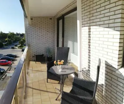 Ein Balkon oder eine Terrasse in der Unterkunft Residenz Strandnixe