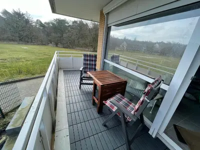 Ein Balkon oder eine Terrasse in der Unterkunft Apartmenthaus Frauenpreis FeWo 114