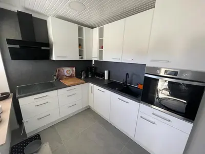 Küche/Küchenzeile in der Unterkunft Apartmenthaus Frauenpreis FeWo 114