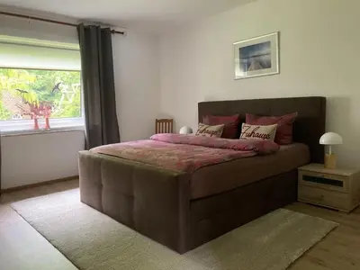 Ein Bett oder Betten in einem Zimmer der Unterkunft Ferienhaus Heinrichs