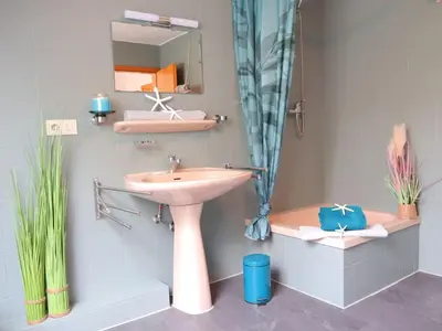 Ein Badezimmer in der Unterkunft Ferienhaus Heinrichs