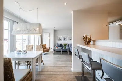 Ein Sitzbereich in der Unterkunft Weisse Villa Apartment 3 3 Sonnendeck