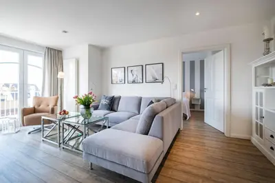Ein Sitzbereich in der Unterkunft Weisse Villa Apartment 3 3 Sonnendeck
