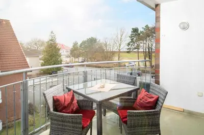 Ein Balkon oder eine Terrasse in der Unterkunft H&P Touristik - Residenz Hohe Lith 12