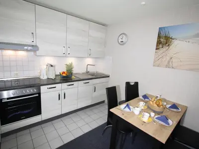 Küche/Küchenzeile in der Unterkunft Residenz Steinmarne Cuxhaven 2