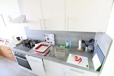 Küche/Küchenzeile in der Unterkunft Haus Frauenpreiss Wohnung 309