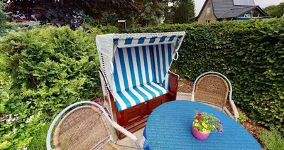 Ein Garten an der Unterkunft Fewo Wattfischer II