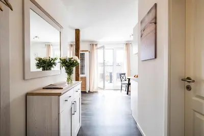 Küche/Küchenzeile in der Unterkunft Haus Küstenstern Wohnung 3