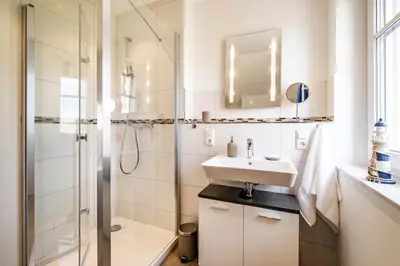 Ein Badezimmer in der Unterkunft Haus Küstenstern Wohnung 4