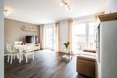 TV/Unterhaltungsangebot in der Unterkunft Haus Küstenstern Wohnung 4