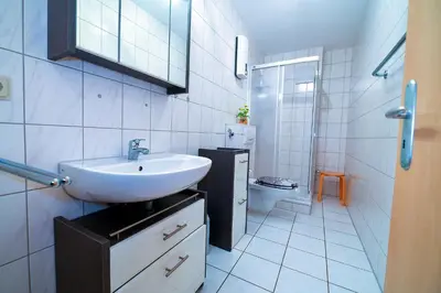 Ein Badezimmer in der Unterkunft Flockengrund S3BU