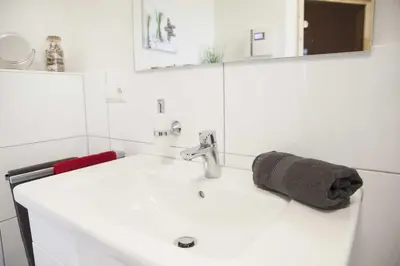 Ein Badezimmer in der Unterkunft Quartier Hohe Geest 24 - a69833