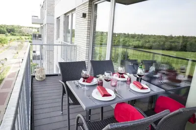 Ein Balkon oder eine Terrasse in der Unterkunft Quartier Hohe Geest 24 - a69833