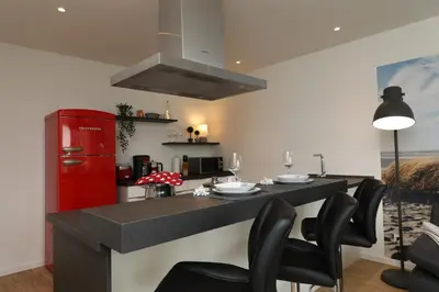 Küche/Küchenzeile in der Unterkunft Ferienwohnung Quartier Hohe Geest 20 - Sahlenburg - a69835