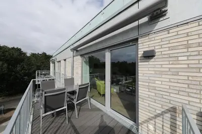 Ein Balkon oder eine Terrasse in der Unterkunft Quartier Hohe Geest 21 - a69850