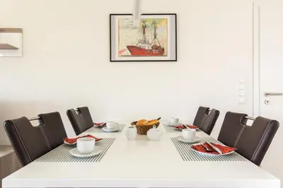 Ein Sitzbereich in der Unterkunft Quartier Hohe Geest 16 - Lena - a69851