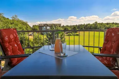 Ein Balkon oder eine Terrasse in der Unterkunft Quartier Hohe Geest 16 - Lena - a69851